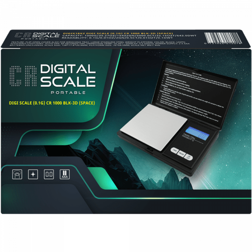 [Temp-HAM-001499] CR 1000 BLK-3D SPACE PORTABLE DIGITAL SCALE 1000G X 0.1G
