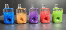 [Temp-HAM-002154] GLASS HAND PIPE GLYCERINE 3.8" #HPG-0020 ASSORTED COLORS