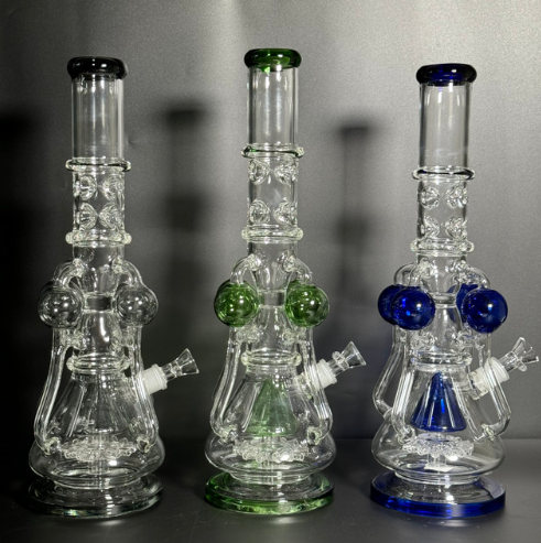 [Temp-HAM-002171] GLASS WATER PIPE 17.5" #DYW-64 ASSORTED COLORS