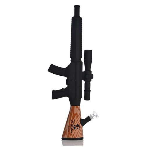 [Temp-HAM-002409] HIPSTER GUN SHAPED GLASS WATER PIPE "23.6x6" #GS021