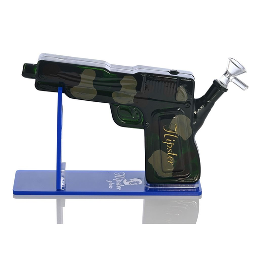 [Temp-HAM-002412] HIPSTER MINI GOLD PISTOL GLASS WATER PIPE #GS031