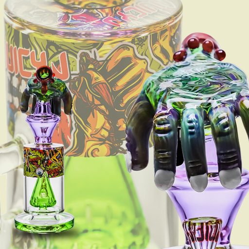[Temp-HAM-002589] JUICYJ CLAW HAND 12" GLASS WATER PIPE #JJ-356