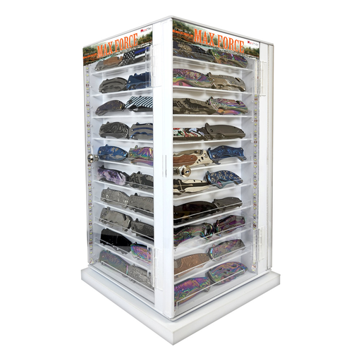 [Temp-HAM-002716] KNIVES 4 SIDED TURNABLE #NV-KN-80DLT4 COUNTERTOP DISPLAY OF 80