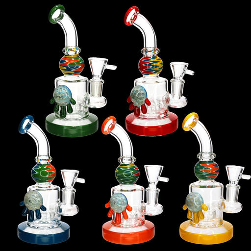 [Temp-HAM-004193] RIP TIDE GLASS WATER PIPE DESIGN MWP-190 ASSORTED COLORS