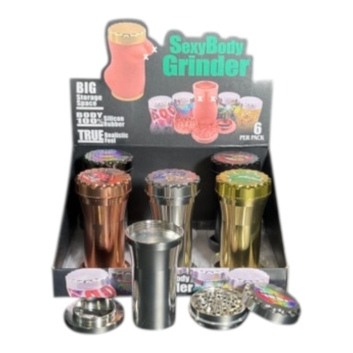 [Temp-HAM-004329] SEXY BODY GRINDERS TOP DESIGN MIX COLORS 3 PARTS #SW-2217JS1 BOX OF 6