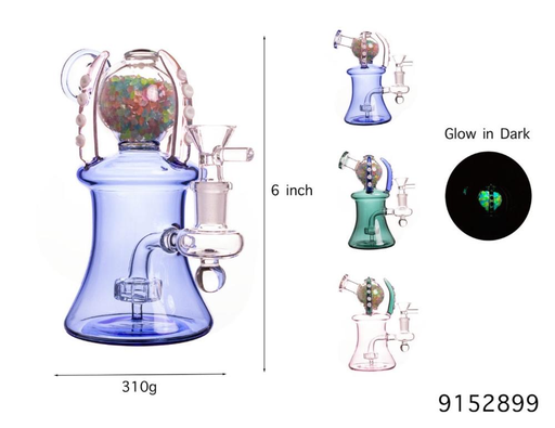 [Temp-HAM-004565] STARLIGHT CAPSULE GLOW IN DARK GLASS WATER PIPE #9152899