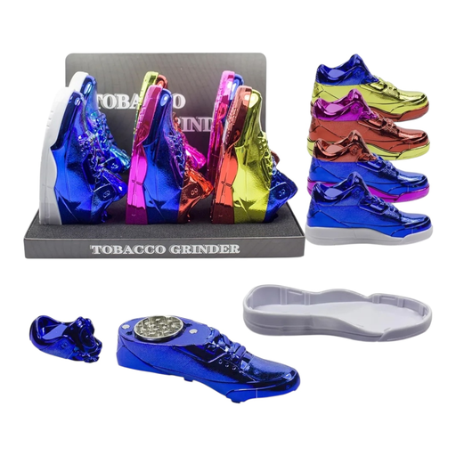 [Temp-HAM-004699] TOBACCO GRINDER SHINNY SHOE DESIGN 3 PARTS #GR355-SH BOX OF 6