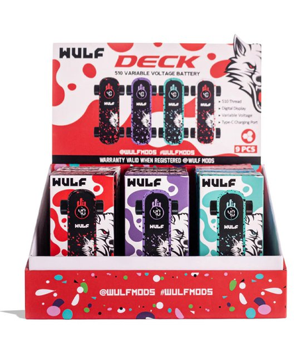 [Temp-HAM-005263] WULF DECK SKATEBOARD VOLTAGE BATTERY BOX OF 9