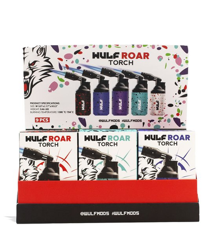 [Temp-HAM-005299] WULF ROAR BUTANE TORCH LIGHTER BOX OF 9