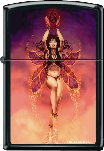 [Temp-HAM-005540] ZIPPO LIGHTER ED BEARD FIRE FAIRY DESIGN