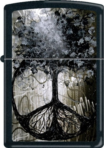 [Temp-HAM-005582] ZIPPO LIGHTER TREE OF PEACE DESIGN