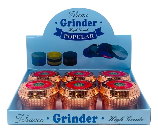 [TOBA-08003] TOBACCO GRINDER 4 PARTS #MD133DY-5MY BOX OF 6