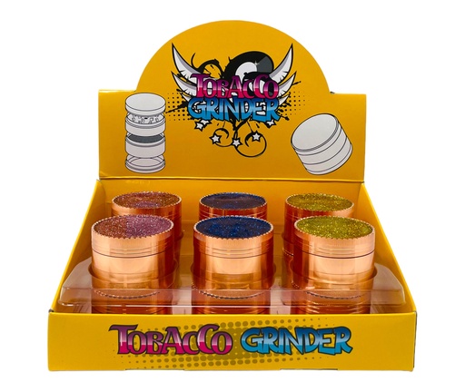 [TOBA-08103] TOBACCO GRINDER 4 PARTS #MD107SGF-2 BOX OF 12