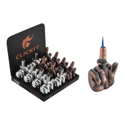 [TRIP-10328] CLICKIT MIDDLE FINGER LIGHTER GH-1680 BOX OF 12