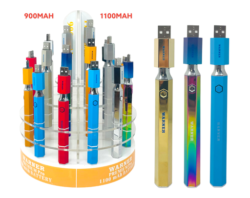 [WAR-04090] WARNER 900/1100MAH TWIST-CLAD PREMIUM PRO BATTERY 24CT DISPLAY (SQUARE)