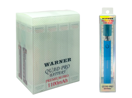 [WAR-04098] WARNER 1100MAH QUAD PRO PREMIUM PRO BATTERY 12CT DISPLAY