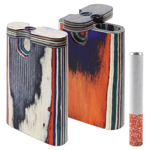 [WHW -05501] WHW SMALL DUGOUT WOODEN BOX ASSORTED COLORS BOX OF 12