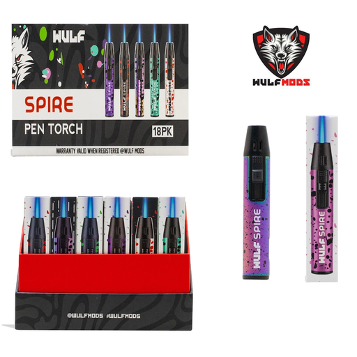 [WULF-26609] WULF SPIRE PEN TORCH LIGHTER BOX OF 18