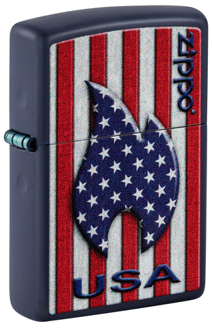[ZIPP-09371] ZIPPO LIGHTER ZIPPO PATRIOTIC FLAME DESIGN 48560