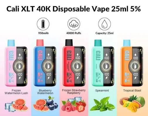 CALI XLT 5% DISPOSABLE 40000 PUFFS BOX OF 6