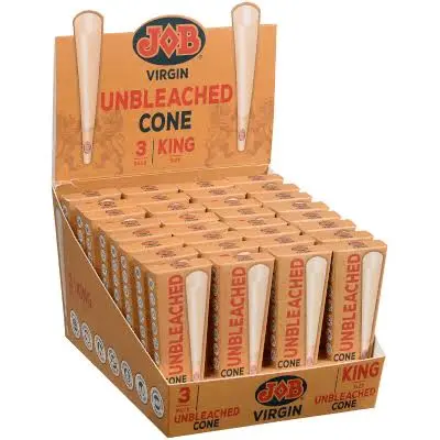JOB VIRGIN UNBLEACHED CONE BOX OF 32