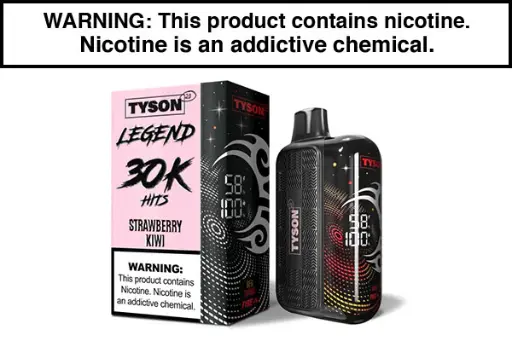 TYSON 2.0 LEGEND 5% DISPOSABLE 30000 PUFFS BOX OF 5.