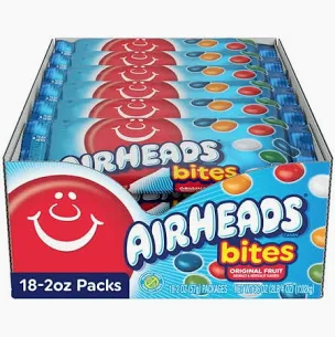 AIRHEADS BITES MIXED 18CT