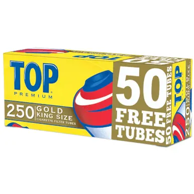 TOP PREMIUM KING SIZE 250 CIGARETTE FILTER TUBES