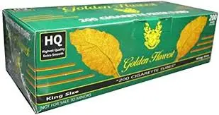 GOLDEN HARVEST KING-SIZE GREEN 200 CIGARETTE TUBES 